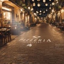 Gobo Projektion von Wanderwegmarkierung auf Bodenfläche