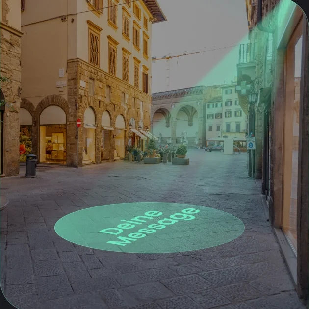 Gobopro Gobo projektion bei städtischer Kulturveranstaltung