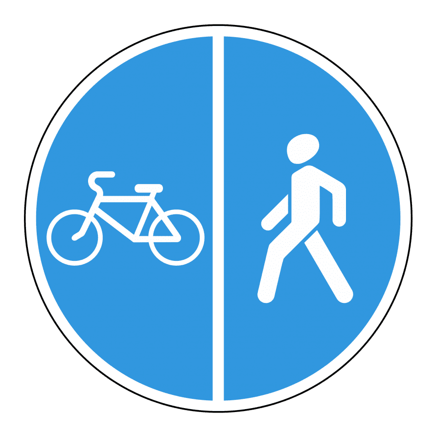 Fahrradwegmarkierung durch Lichtprojektion bei Dämmerung