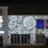 Gobo Projektion von Musiknoten bei Live-Auftritt
